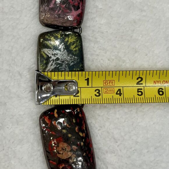 Hand Painted Gun Metal Necklace Celestial Goth Fairy Grunge Industrial 16in~18in - Picture 7 of 8